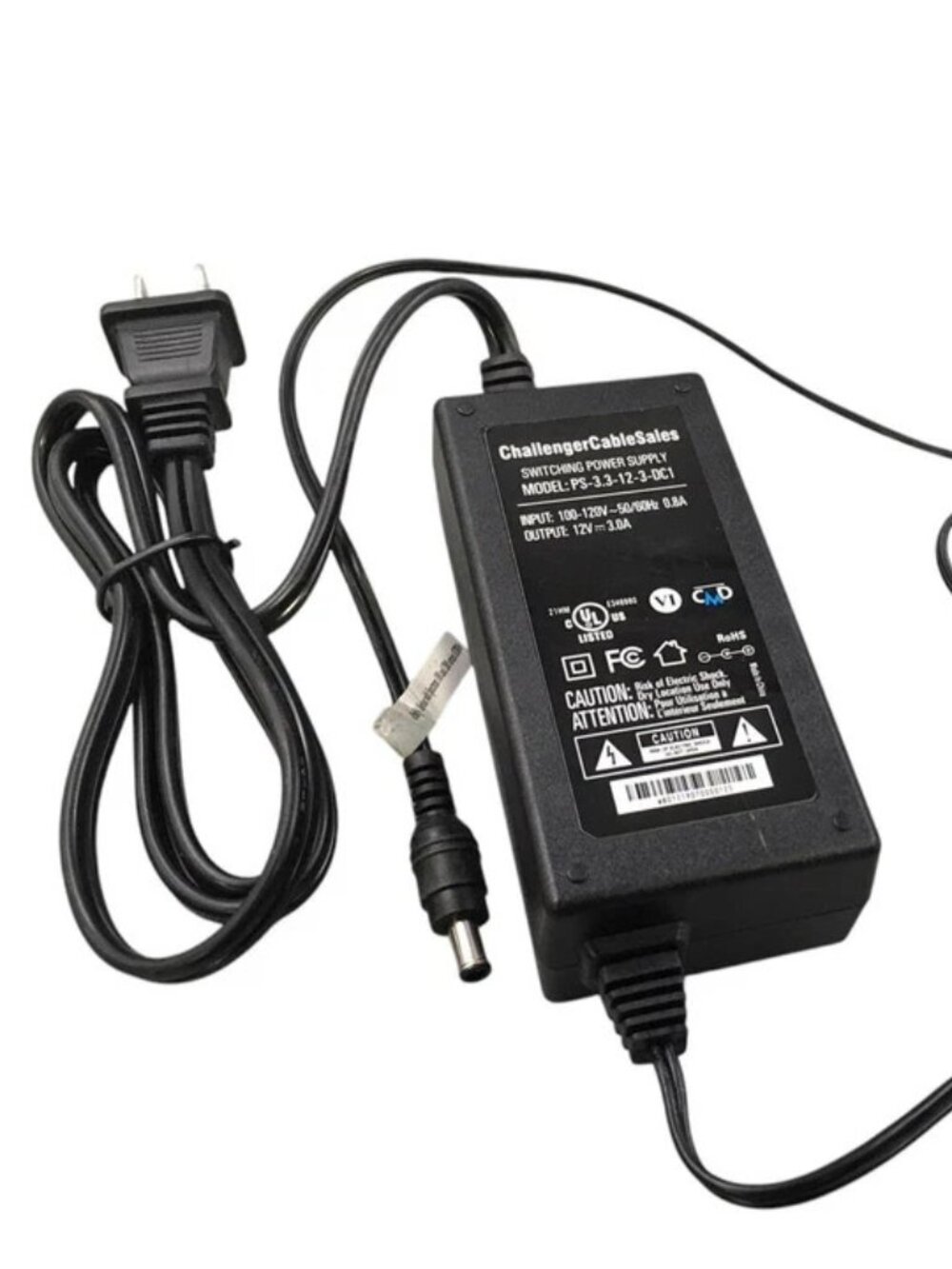 Challenger Cable Sales Switching Power Supply Adapter PS-3.3-12-3-DC2